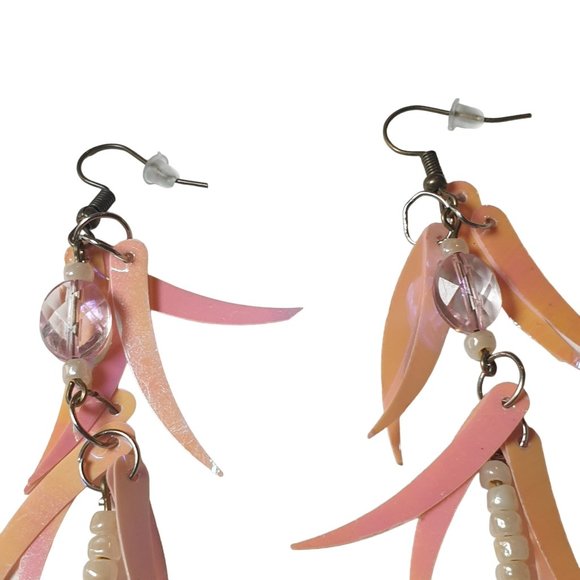 Handmade By Donovan Earrings Fashion Bead Dangle Artisan Upcycled Twice Loved - Picture 3 of 4